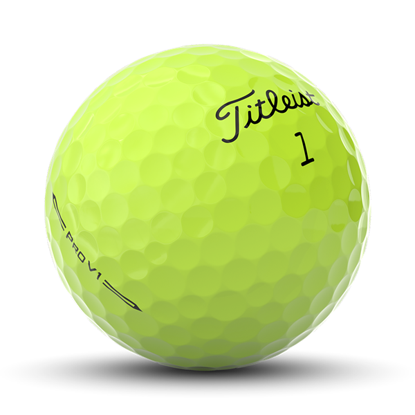 Yellow Titleist Pro V1/V1x